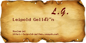 Leipold Gellén névjegykártya